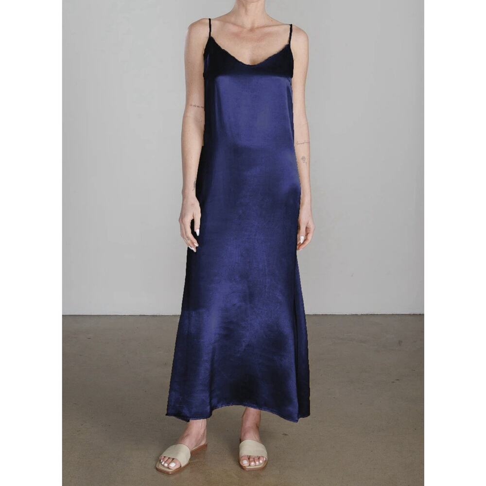 PHARAOH Henri Slip Dress Vintage Satin Sz 1 Small Minimalist Vacation Resort